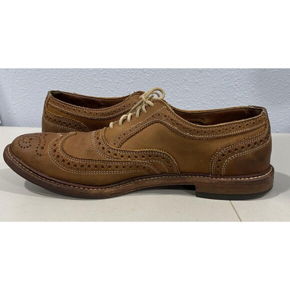 Allen Edmonds Shoes Mens Size 9.5 D Tan Neumok Wingtip Brogue Leather USA